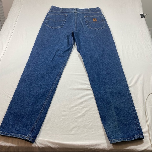 Carhartt Jeans Men 36-34 Work Jeans Straight Leg jeans bleached distressed - Picture 5 of 9
